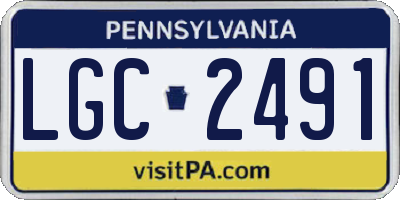 PA license plate LGC2491
