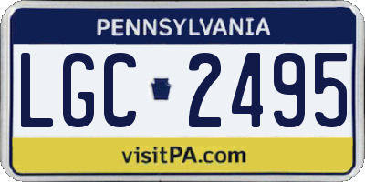 PA license plate LGC2495