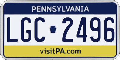 PA license plate LGC2496