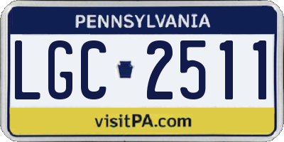 PA license plate LGC2511