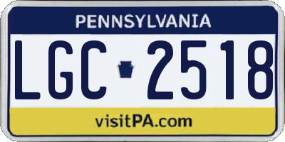 PA license plate LGC2518