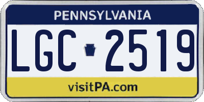 PA license plate LGC2519