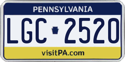 PA license plate LGC2520