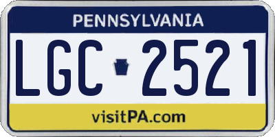 PA license plate LGC2521