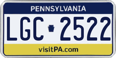 PA license plate LGC2522