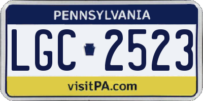 PA license plate LGC2523