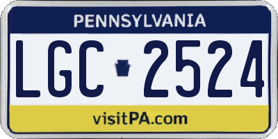 PA license plate LGC2524