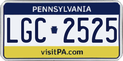 PA license plate LGC2525