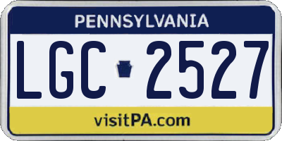 PA license plate LGC2527