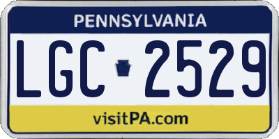 PA license plate LGC2529