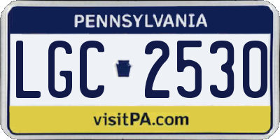 PA license plate LGC2530