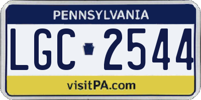 PA license plate LGC2544
