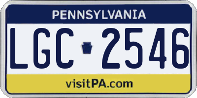 PA license plate LGC2546