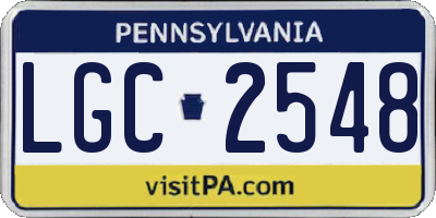 PA license plate LGC2548