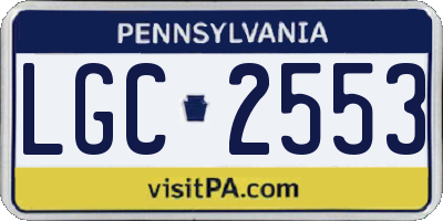 PA license plate LGC2553