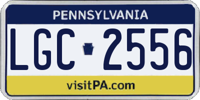 PA license plate LGC2556