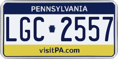 PA license plate LGC2557