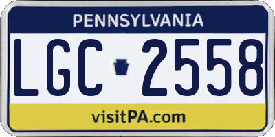 PA license plate LGC2558