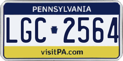 PA license plate LGC2564