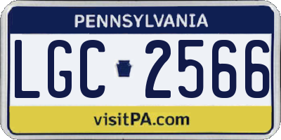 PA license plate LGC2566
