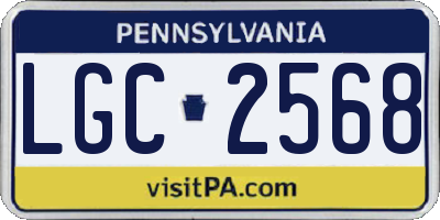 PA license plate LGC2568