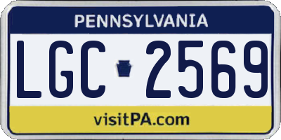 PA license plate LGC2569