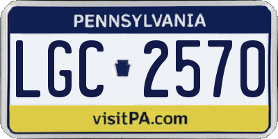 PA license plate LGC2570