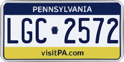 PA license plate LGC2572