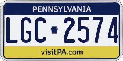 PA license plate LGC2574