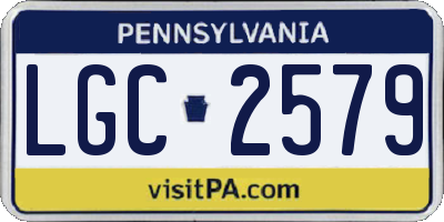 PA license plate LGC2579