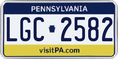 PA license plate LGC2582