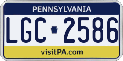 PA license plate LGC2586