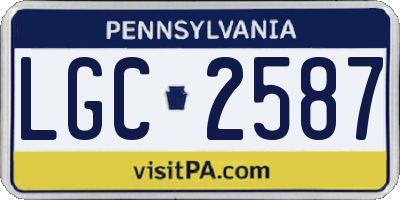 PA license plate LGC2587