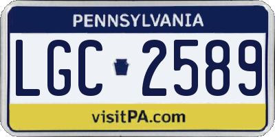PA license plate LGC2589