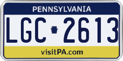 PA license plate LGC2613
