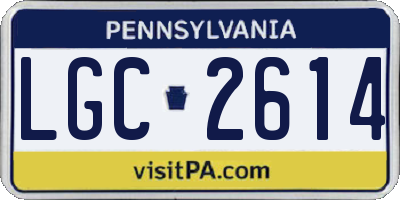 PA license plate LGC2614