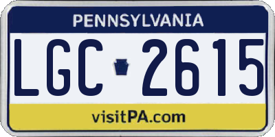 PA license plate LGC2615