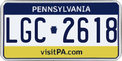 PA license plate LGC2618