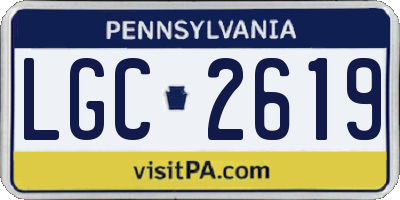 PA license plate LGC2619