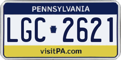 PA license plate LGC2621