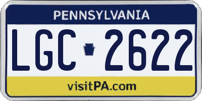 PA license plate LGC2622