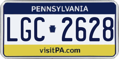 PA license plate LGC2628
