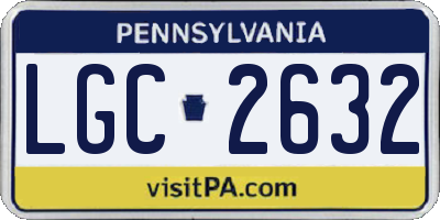 PA license plate LGC2632