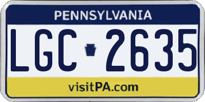 PA license plate LGC2635
