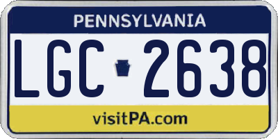 PA license plate LGC2638