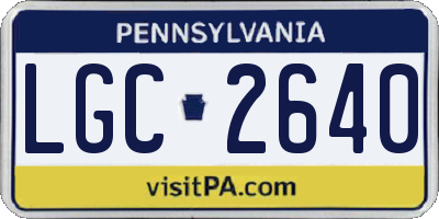 PA license plate LGC2640