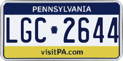 PA license plate LGC2644
