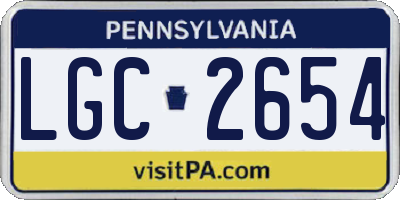 PA license plate LGC2654