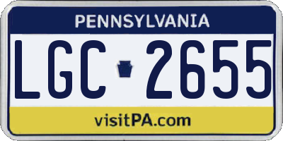 PA license plate LGC2655