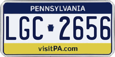 PA license plate LGC2656